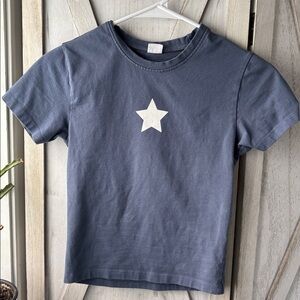 Vibe Blue Crew Neck Star Tee